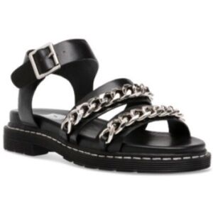 Dolce Vita Black Chained Lug Sole‎ Mintra Sandals Sz. 9